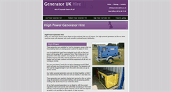 Desktop Screenshot of highpower.generatorukhire.co.uk