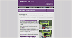 Desktop Screenshot of lowpower.generatorukhire.co.uk
