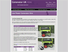 Tablet Screenshot of lowpower.generatorukhire.co.uk