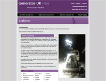 Tablet Screenshot of lighting.generatorukhire.co.uk